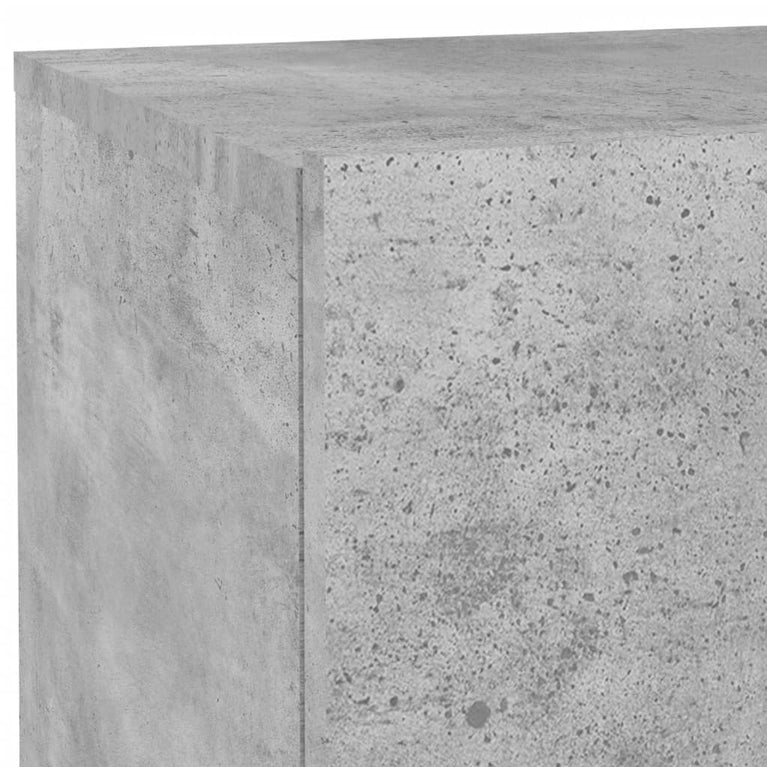 Nachtkastje met LED-verlichting 70x36x40,5 cm betongrijs