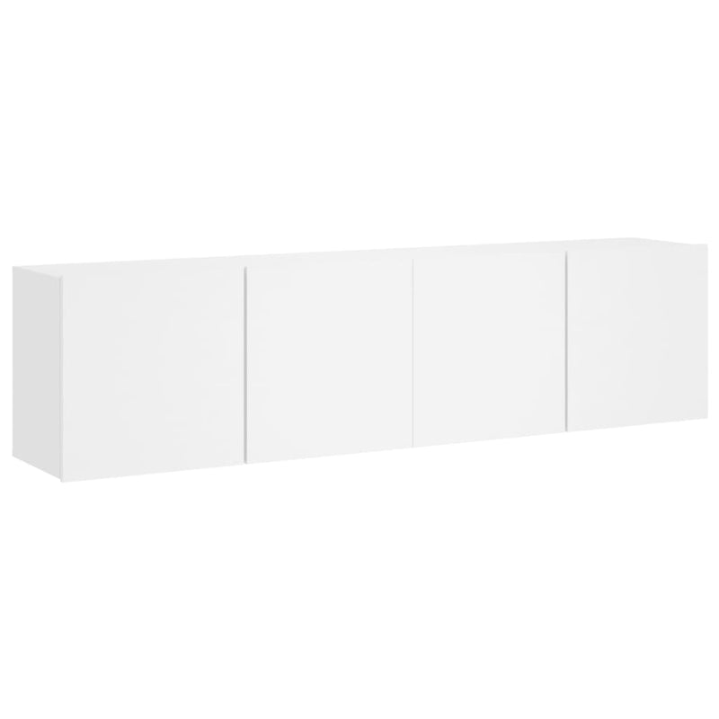 Tv-meubels 2 st wandgemonteerd 80x30x41 cm wit
