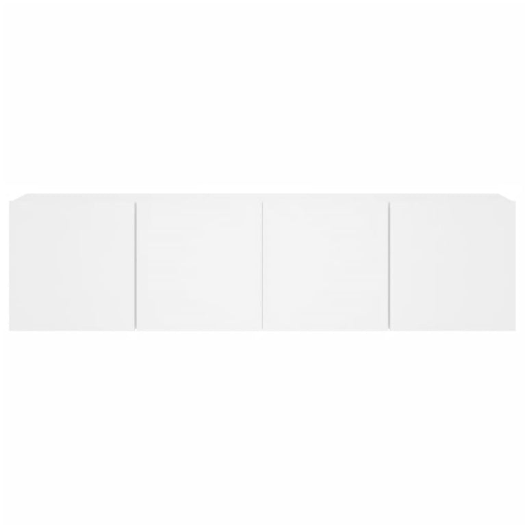 Tv-meubels 2 st wandgemonteerd 80x30x41 cm wit