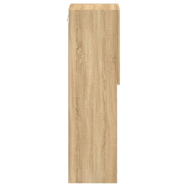 Tv-meubel met LED-verlichting 30,5x30x102 cm sonoma eikenkleur