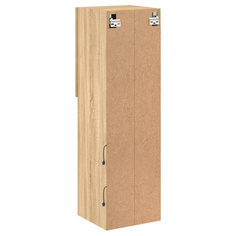 Tv-meubel met LED-verlichting 30,5x30x102 cm sonoma eikenkleur