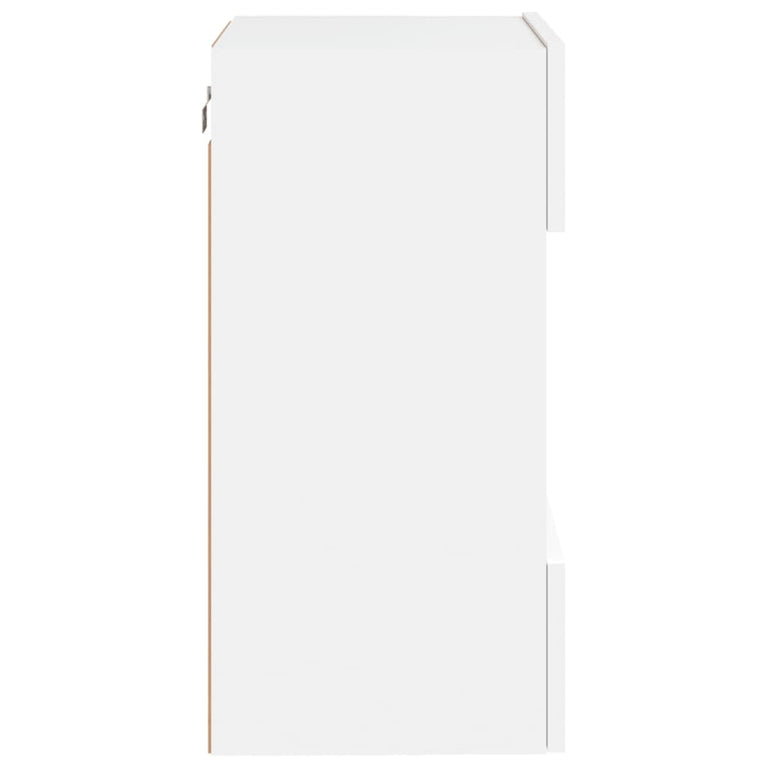 Tv-wandmeubels met LED-verlichting 2 st 40x30x60,5 cm wit