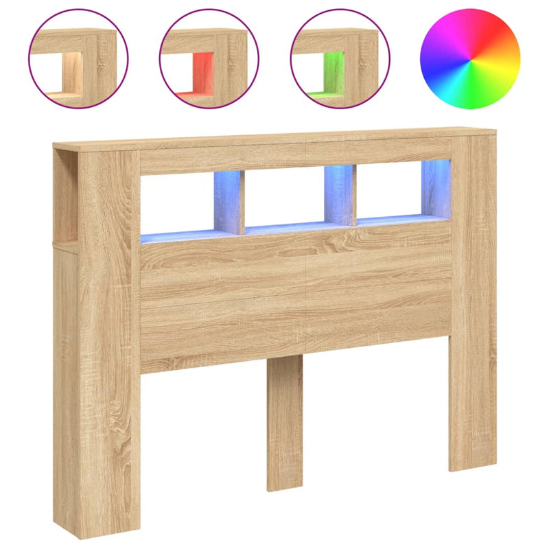 Hoofdbord 140x18,5x103,5 cm bewerkt hout sonoma eikenkleurig