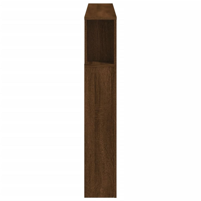 Hoofdeinde met LED 140x18,5x103,5 cm bewerkt hout bruineiken