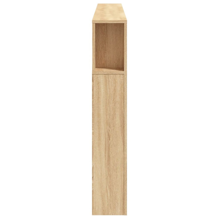 Hoofdbord met LED 200x18,5x103,5 cm bewerkt hout sonoma eiken