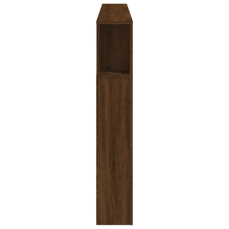Hoofdeinde met LED 200x18,5x103,5 cm bewerkt hout bruineiken