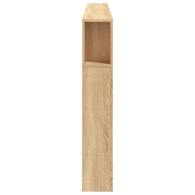 Hoofdbord met LED 220x18,5x103,5 cm bewerkt hout sonoma eiken
