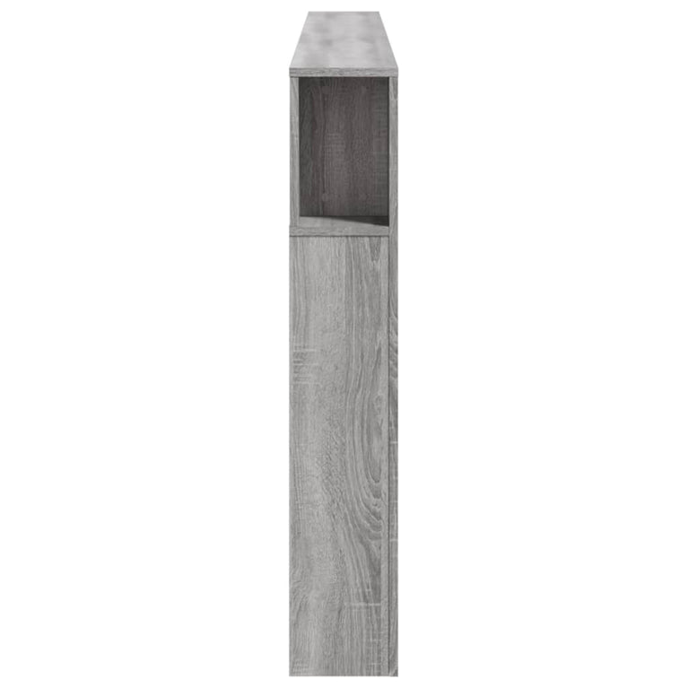 Hoofdeinde met LED 220x18,5x103,5 cm bewerkt hout grijs sonoma