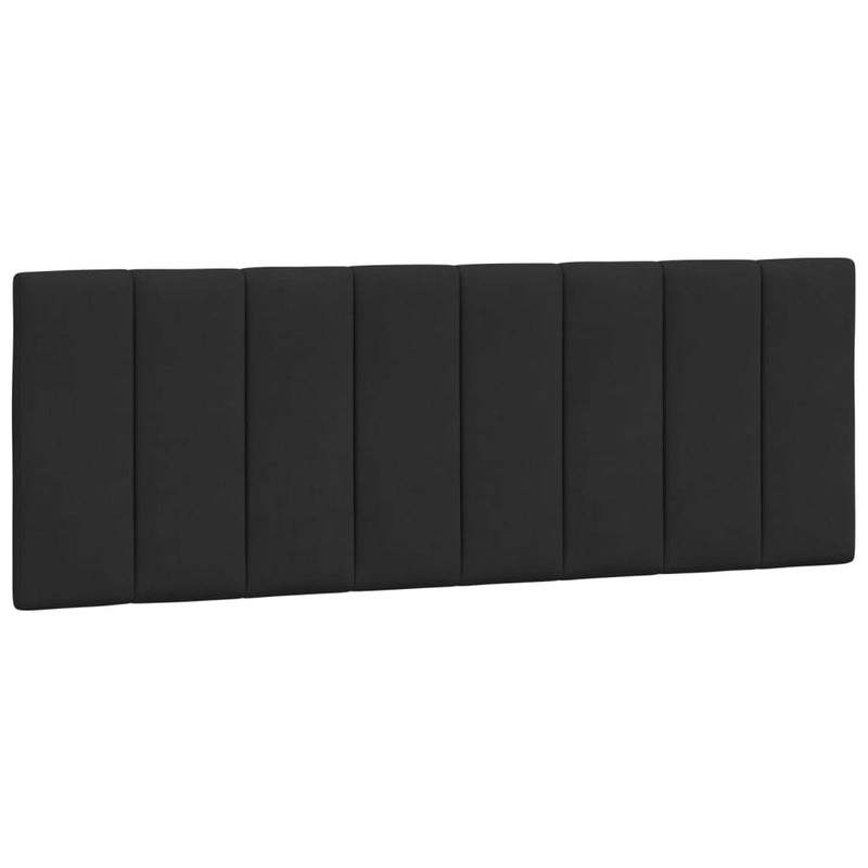 Hoofdbordkussen 120 cm fluweel zwart