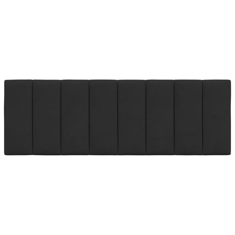 Hoofdbordkussen 120 cm fluweel zwart