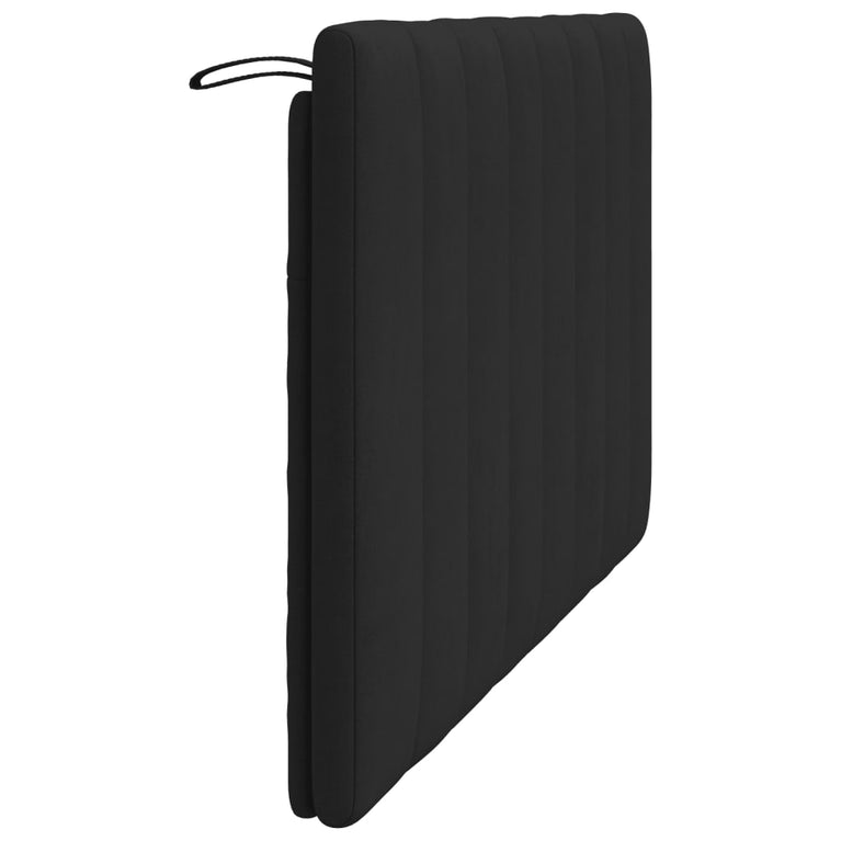 Hoofdbordkussen 120 cm fluweel zwart