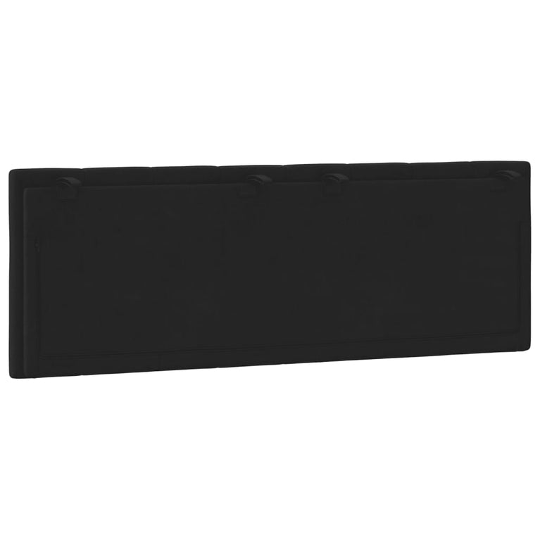 Hoofdbordkussen 120 cm fluweel zwart