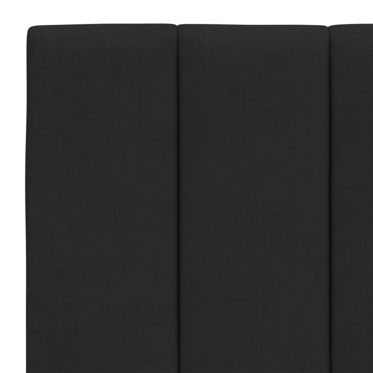 Hoofdbordkussen 120 cm fluweel zwart