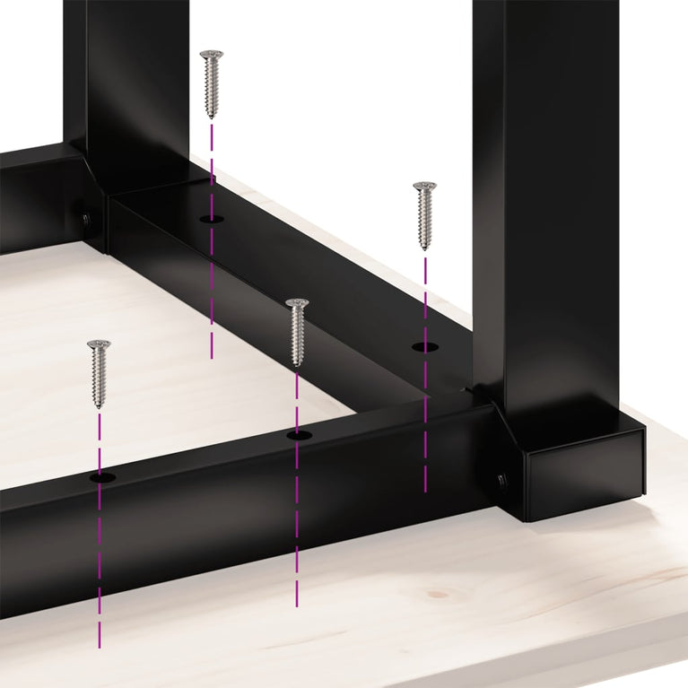 Salontafelpoten O-frame 60x50x38 cm gietijzer