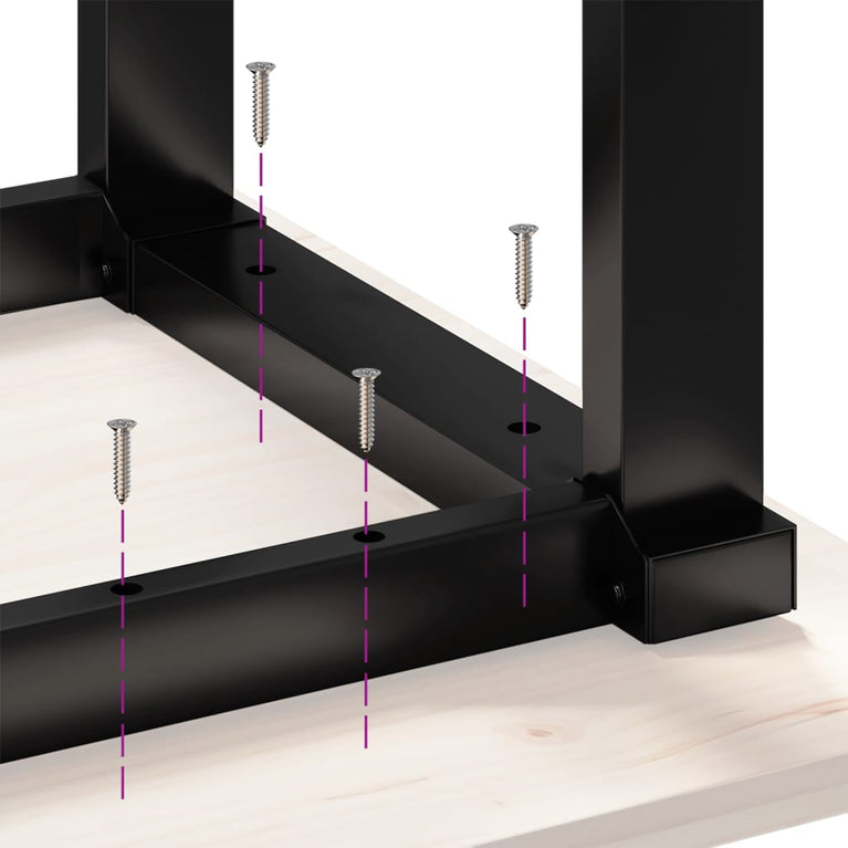 Eettafelpoten O-frame 60x40x73 cm gietijzer