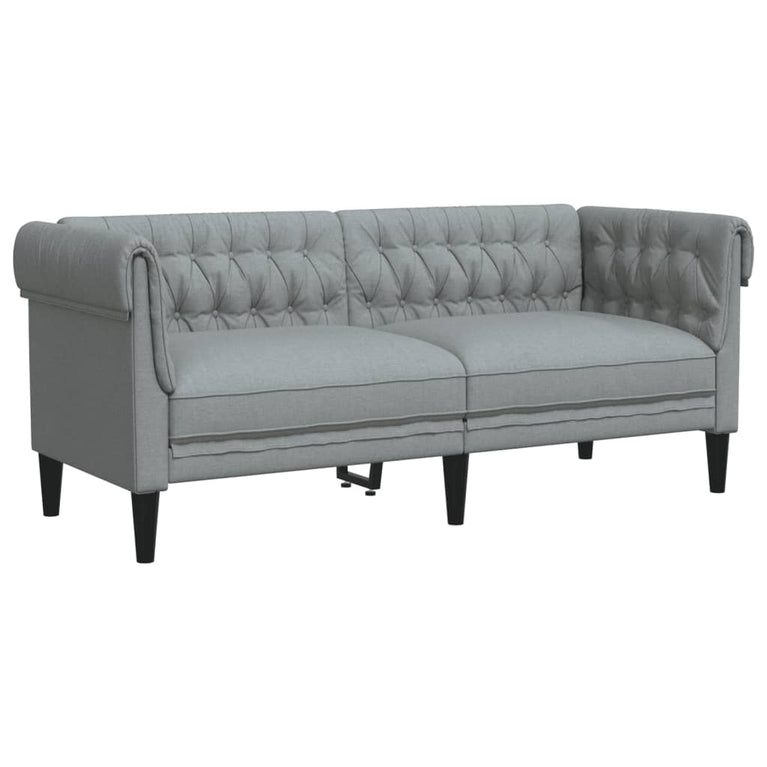 3-delige Loungeset stof lichtgrijs