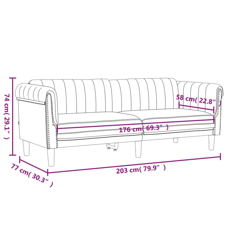 2-delige Loungeset fluweel roze