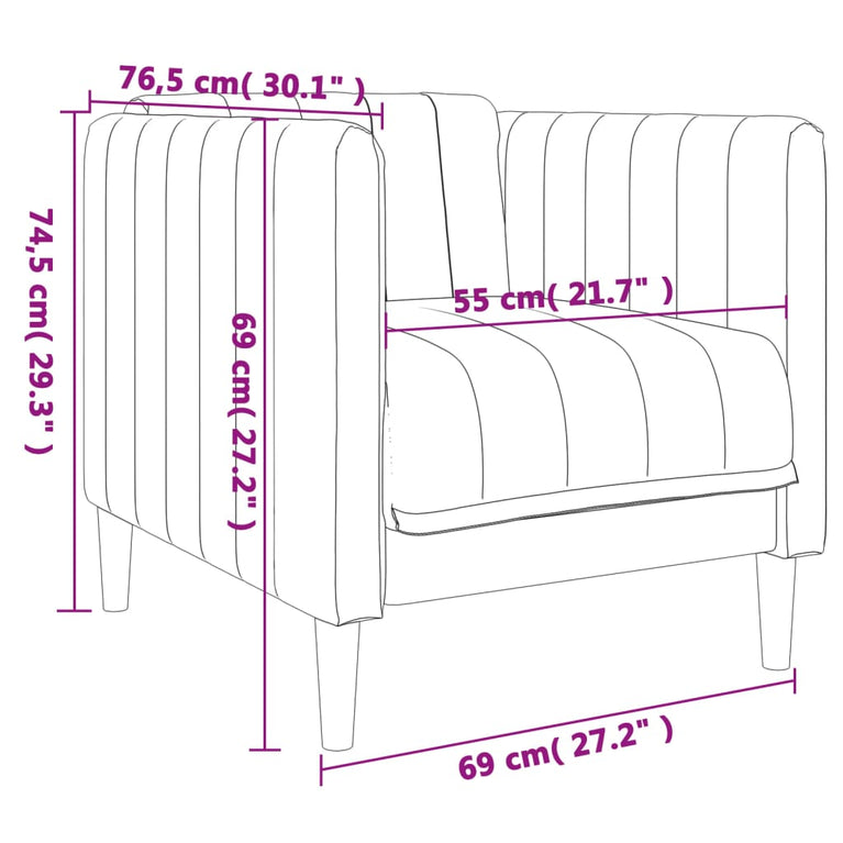 3-delige Loungeset stof taupe