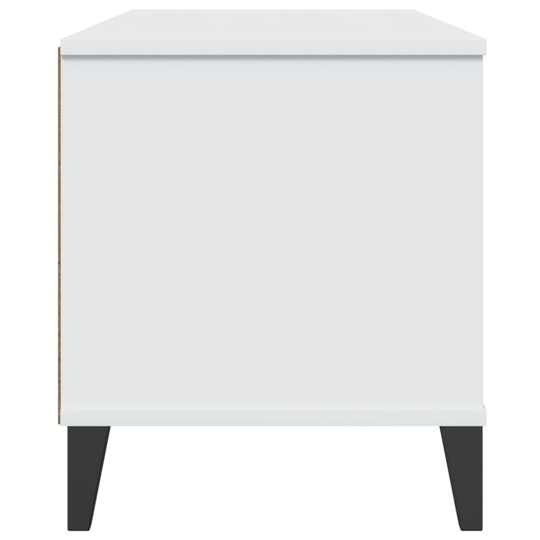 Tv-meubel VIKEN massief grenenhout wit