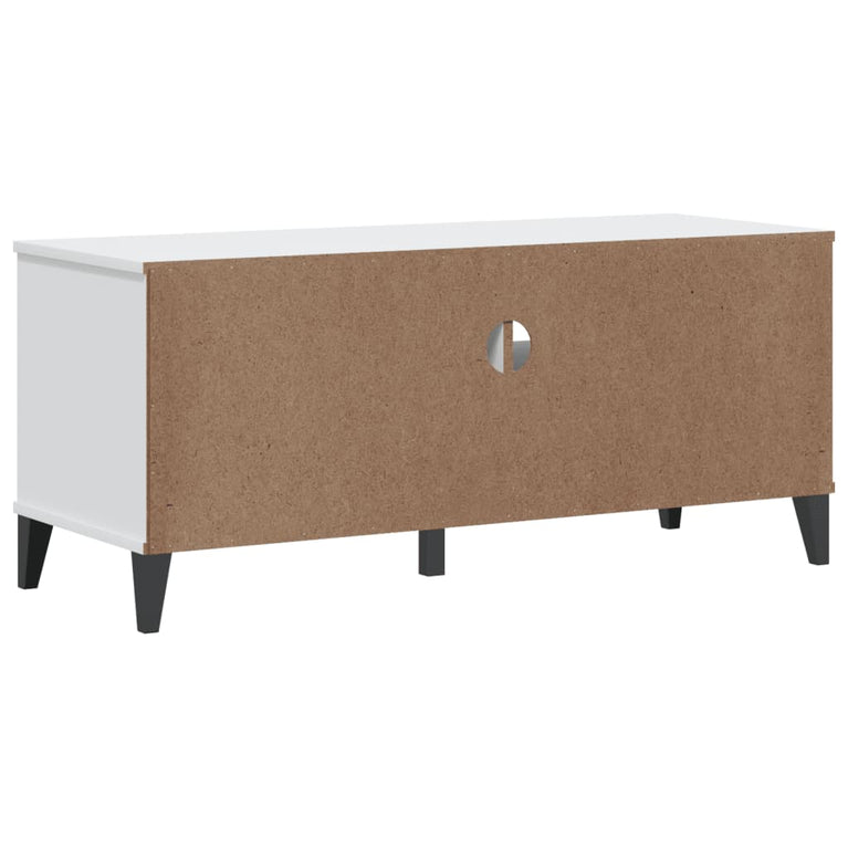 Tv-meubel VIKEN massief grenenhout wit