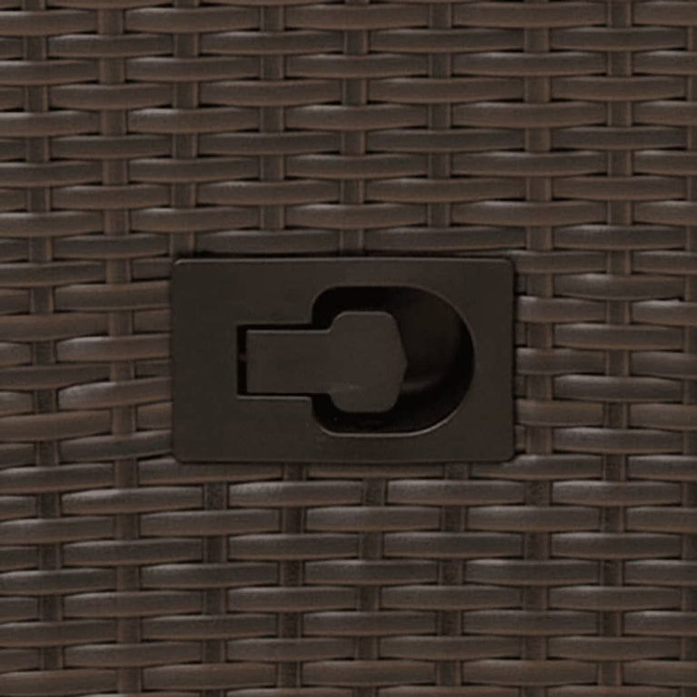 Tuinstoelen 2 st verstelbaar met kussens poly rattan bruin