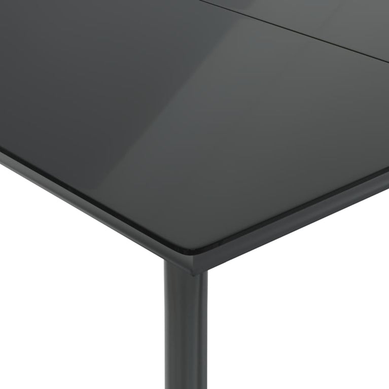 5-delige Tuinset met kussens poly rattan zwart