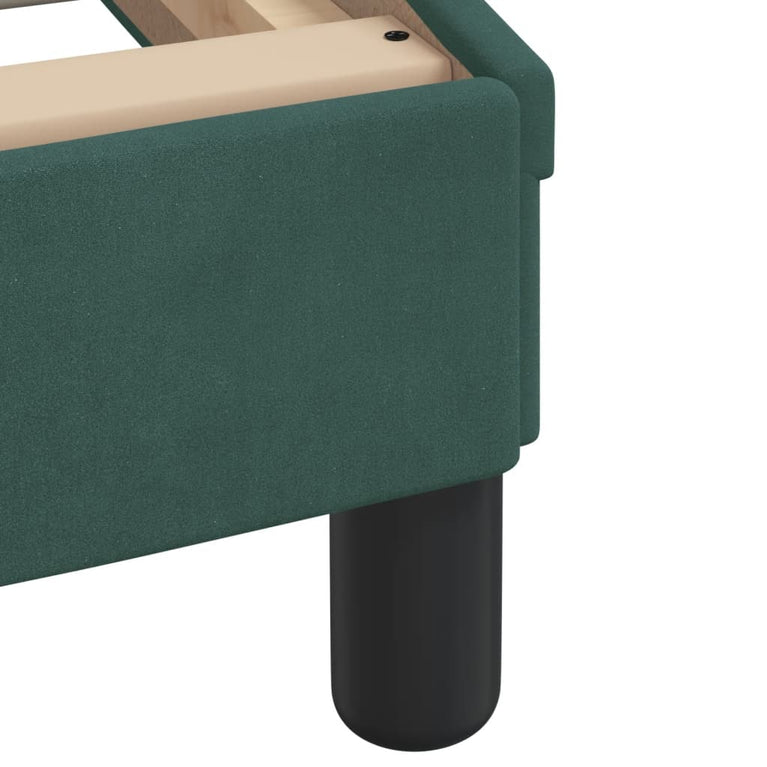 Bed met matras fluweel donkergroen 100x200 cm