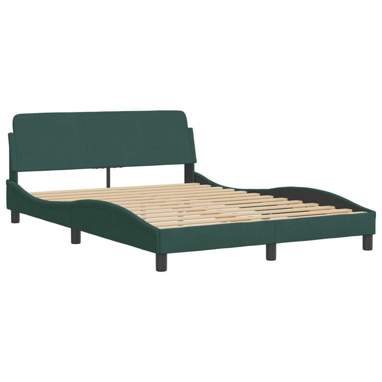 Bed met matras fluweel donkergroen 120x200 cm