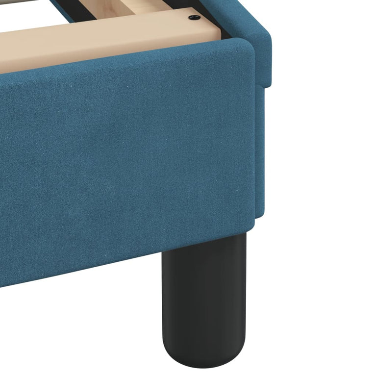 Bed met matras fluweel blauw 120x200 cm
