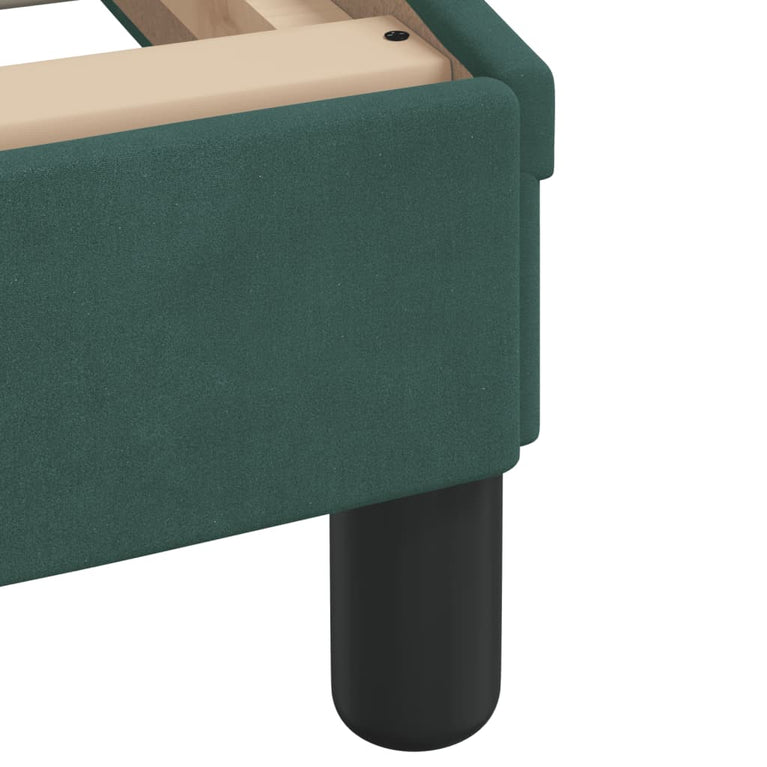 Bed met matras fluweel donkergroen 180x200 cm