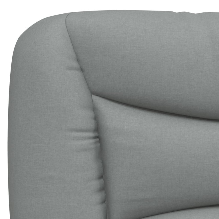 Bed met matras stof lichtgrijs 80x200 cm