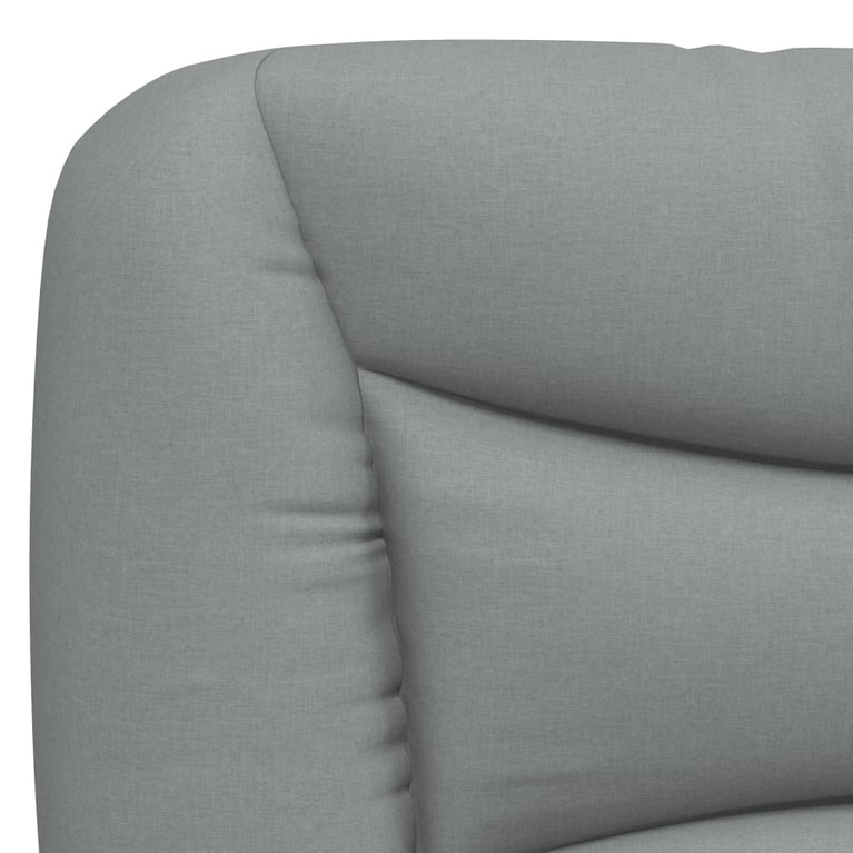 Bed met matras stof lichtgrijs 90x190 cm