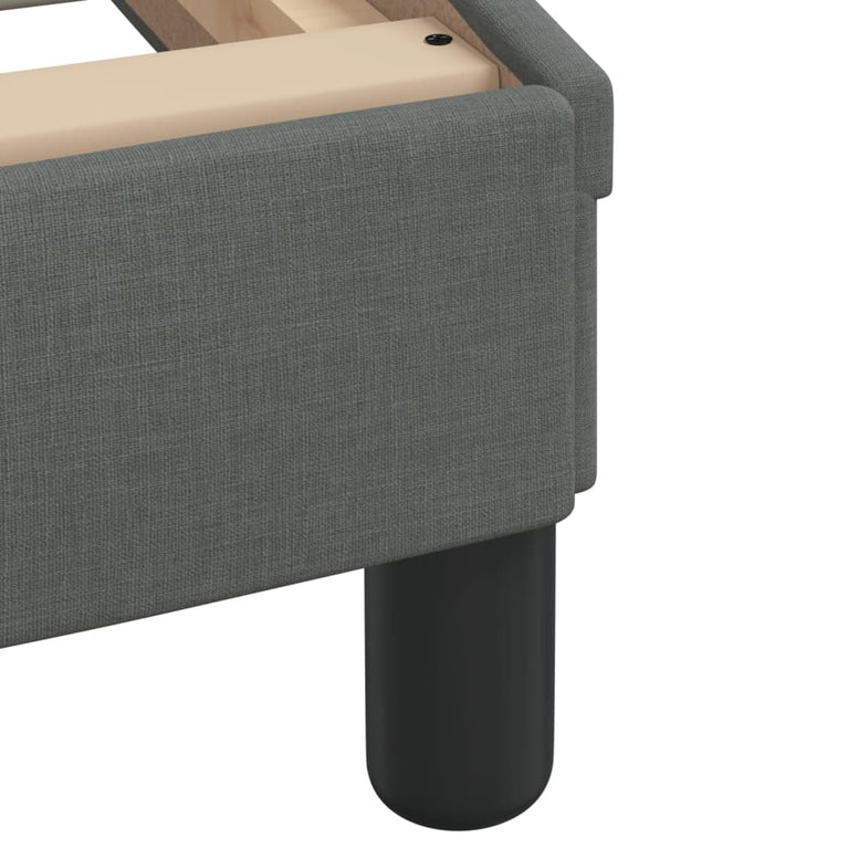 Bed met matras stof donkergrijs 90x190 cm