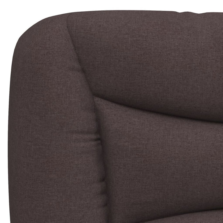 Bed met matras stof donkerbruin 90x190 cm