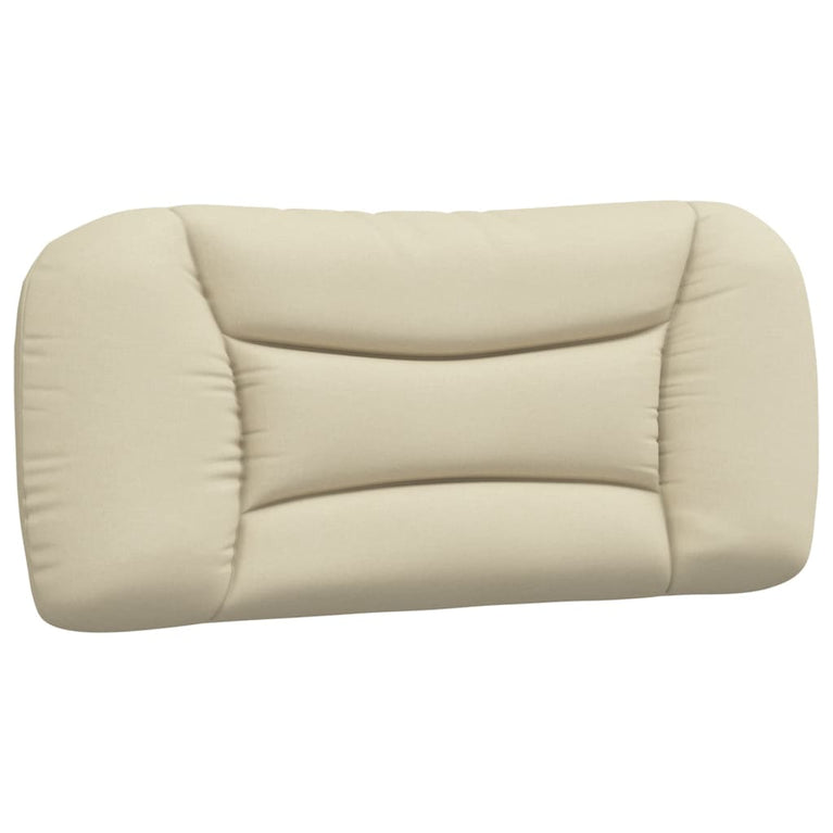 Bed met matras stof crèmekleurig 90x190 cm