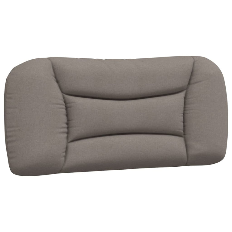 Bed met matras stof taupe 90x200 cm
