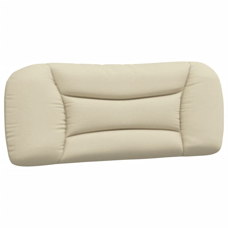 Bed met matras stof crèmekleurig 100x200 cm
