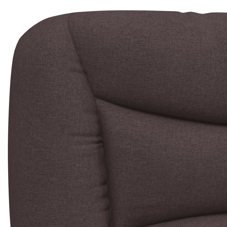 Bed met matras stof donkerbruin 120x200 cm
