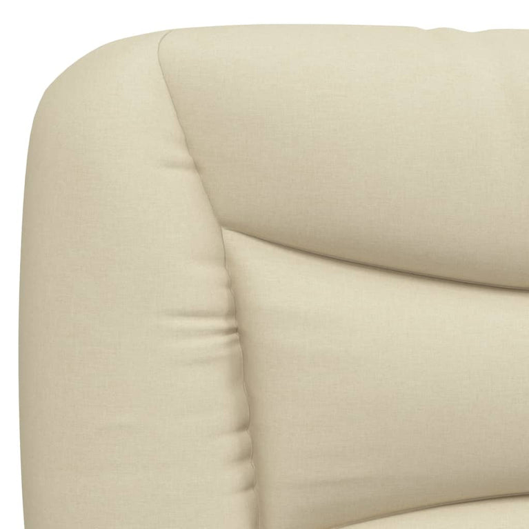 Bed met matras stof crèmekleurig 120x200 cm