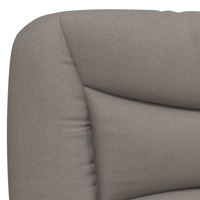 Bed met matras stof taupe 140x190 cm