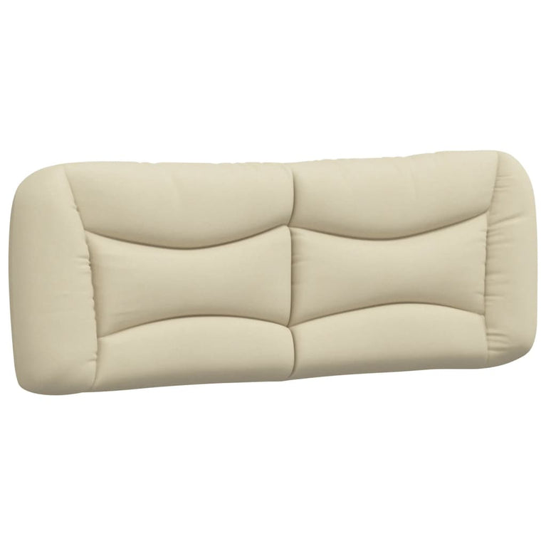 Bed met matras stof crèmekleurig 140x190 cm