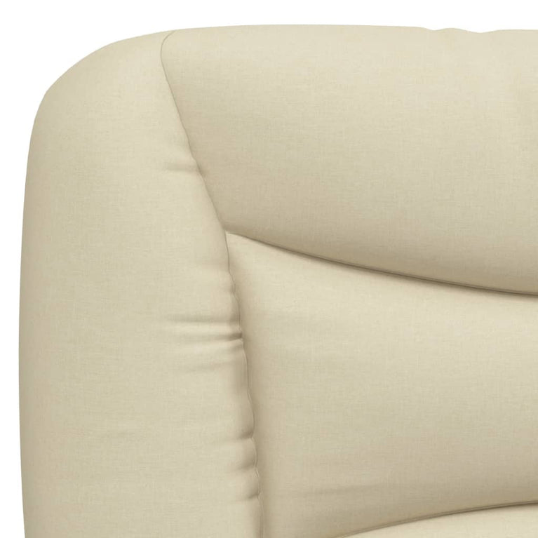 Bed met matras stof crèmekleurig 140x190 cm