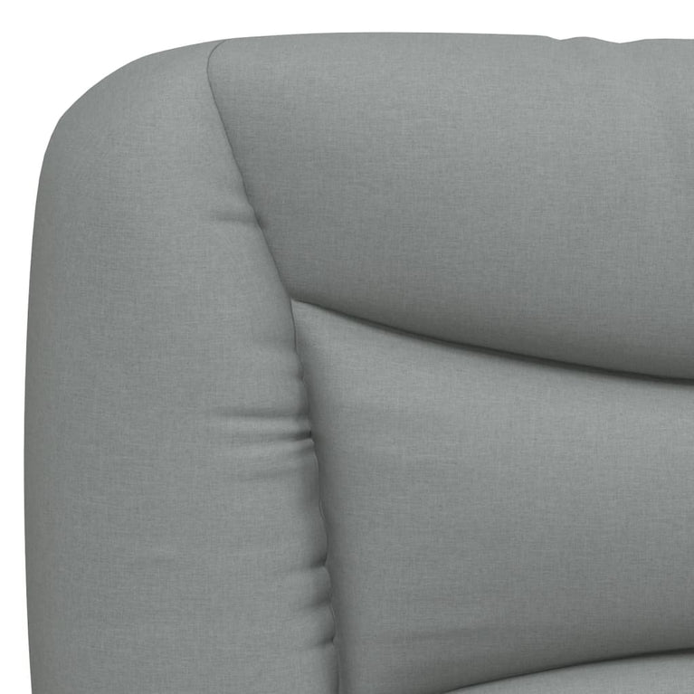 Bed met matras stof lichtgrijs 140x200 cm