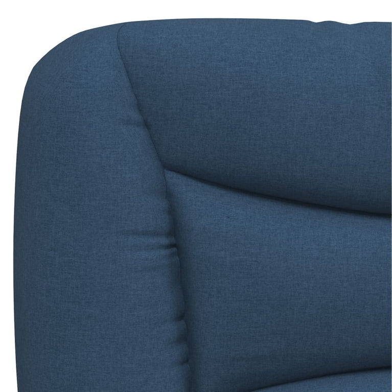 Bed met matras stof blauw 140x200 cm