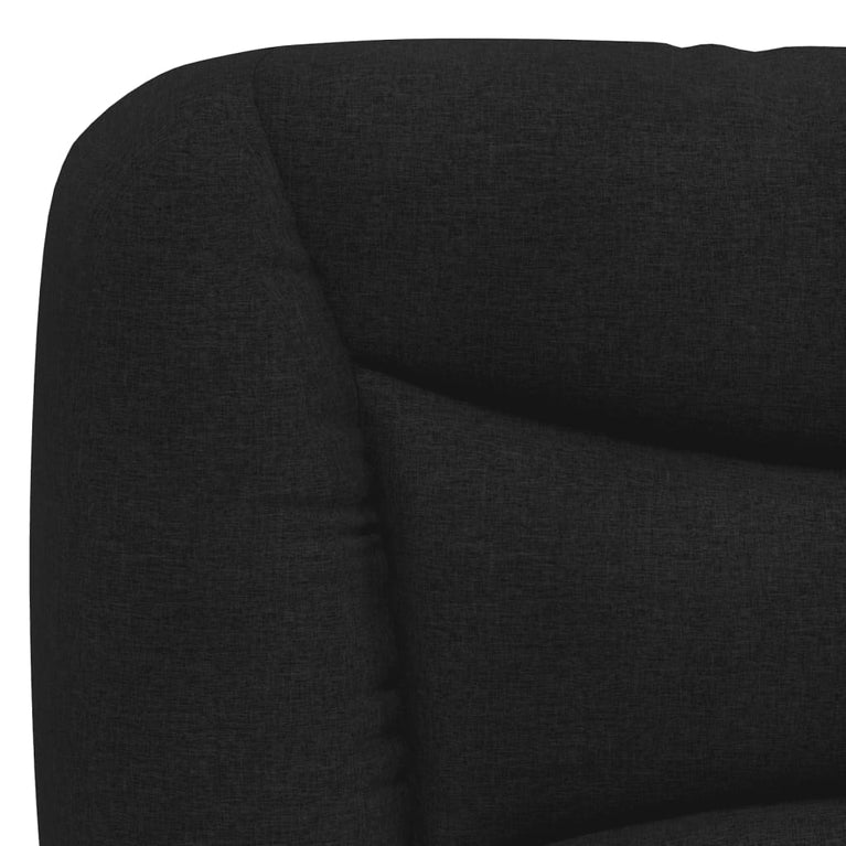 Bed met matras stof zwart 160x200 cm