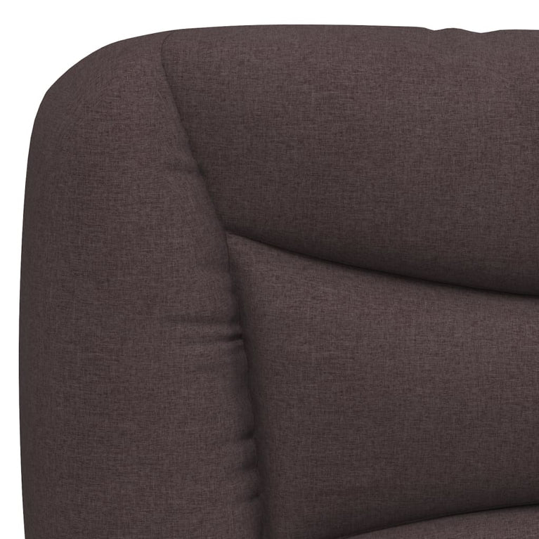 Bed met matras stof donkerbruin 160x200 cm