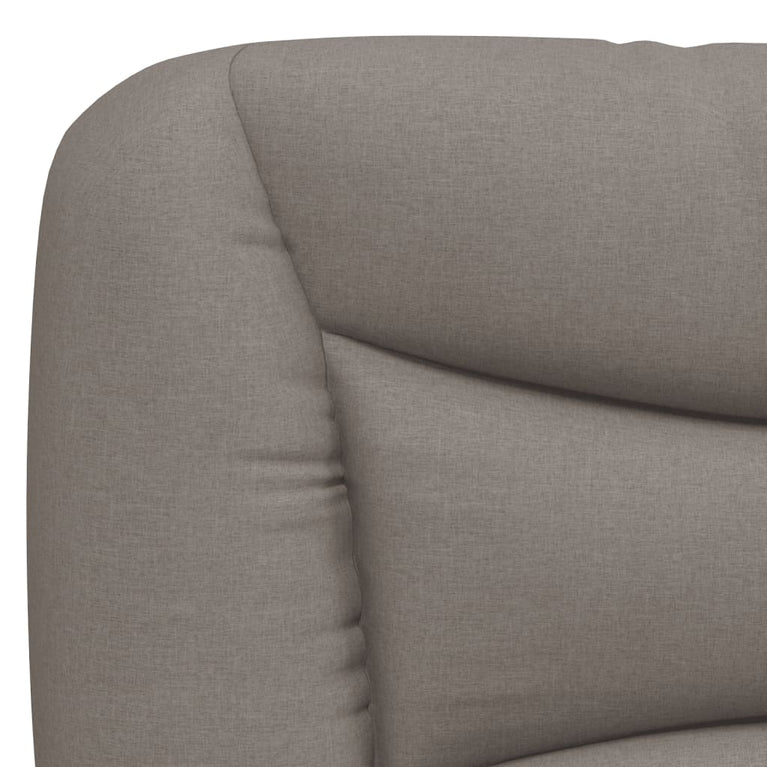 Bed met matras stof taupe 160x200 cm