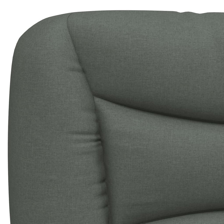 Bed met matras stof donkergrijs 180x200 cm