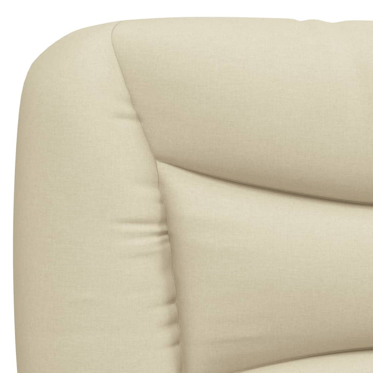 Bed met matras stof crèmekleurig 180x200 cm