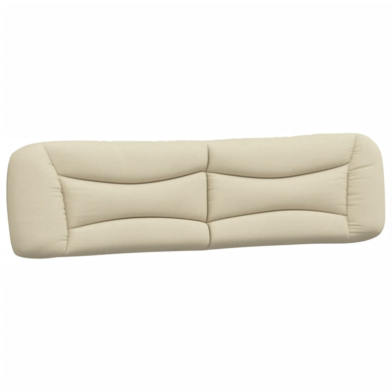 Bed met matras stof crèmekleurig 200x200 cm